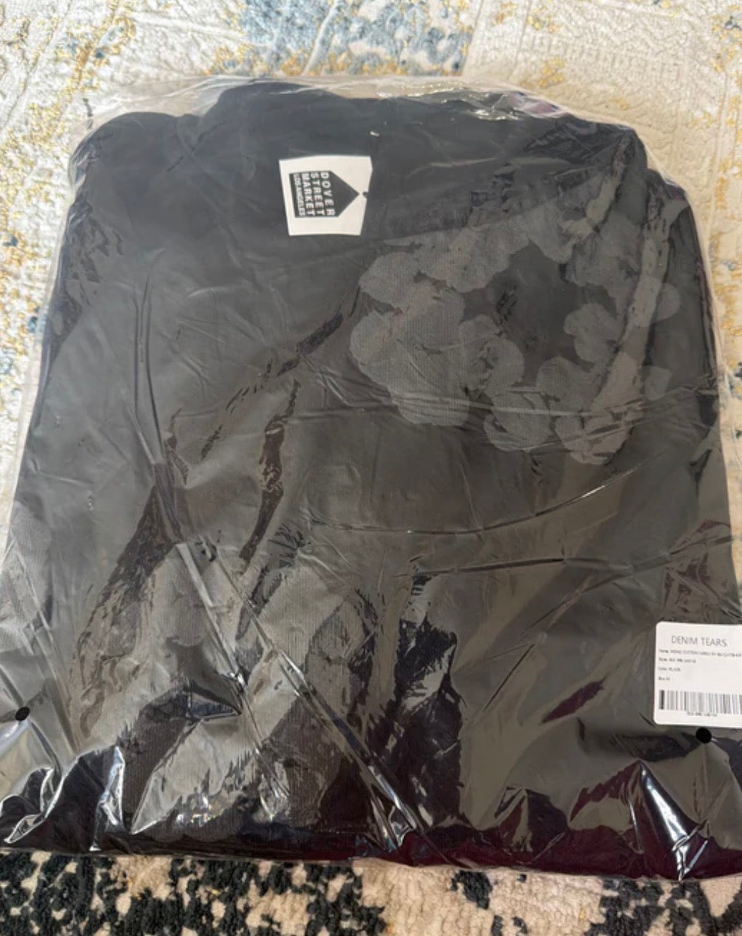 Black on black Denim tears hoodie